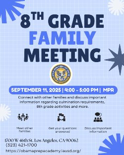 8th Grade Family Meeting